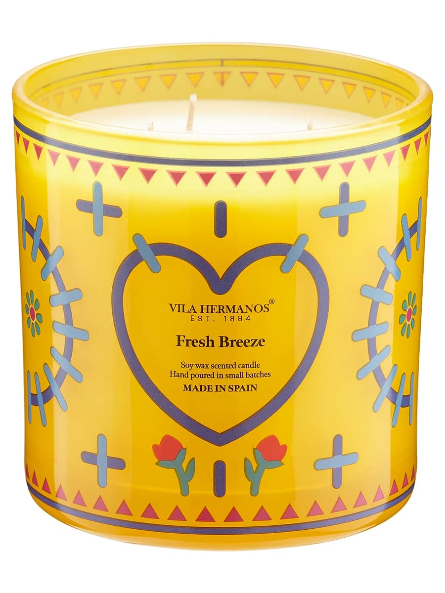 Vila Hermanos Ароматическая свеча «Лимон, бергамот, зелень» 70's Fresh Breeze Candle 500 гр