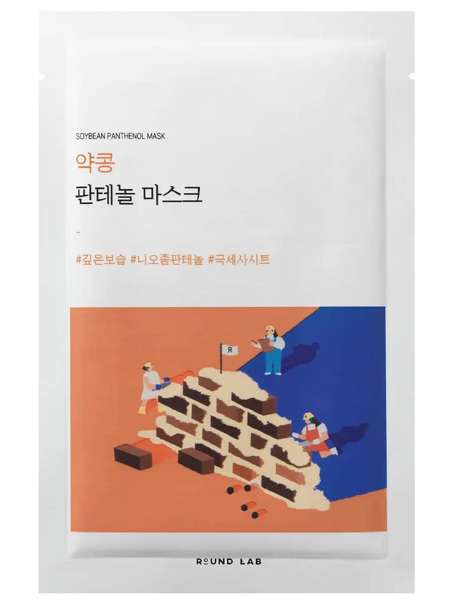 Round Lab Питательная тканевая маска с пантенолом и черной соей Soybean Panthenol Mask 25 мл
