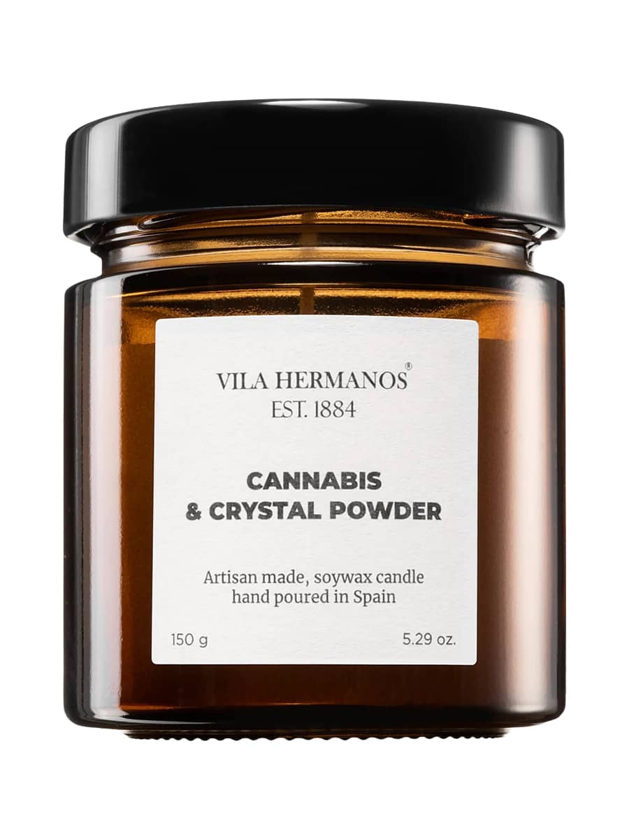 Vila Hermanos Ароматическая свеча «Каннабис и белый мускус» Apothecary Cannabis & Crystal Powder Candle 150 мл