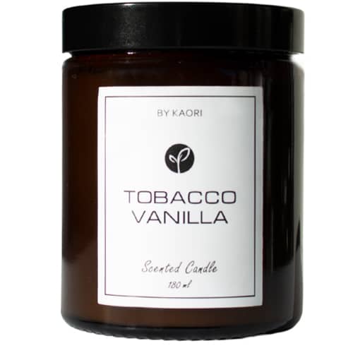 Kaori Аромасвеча Tobacco vanilla Теплый мягкий аромат табачных листьев и сладкой ванили 160 мл