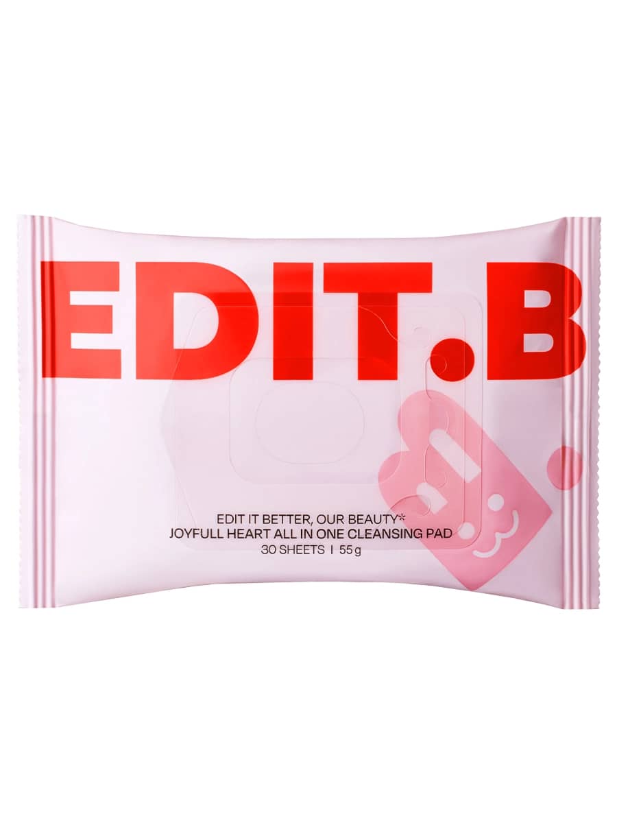 Edit.B Очищающие пэды для снятия макияжа Joyfull Heart All-In-One Cleansing Pad 30 шт