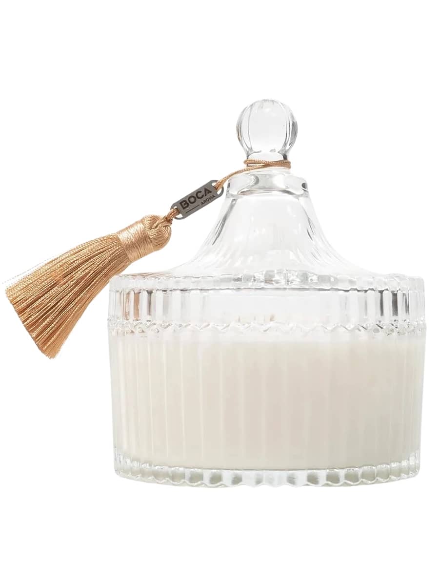 BOCA Аромасвеча «Древесная сладость» в стеклянной шкатулке White Wood Scented Candle 250 мл