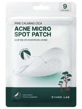 Round Lab Микроигольчатые патчи с экстрактом сосны и центеллы Pine Calming Cica Acne Micro Spot Patch 9 шт