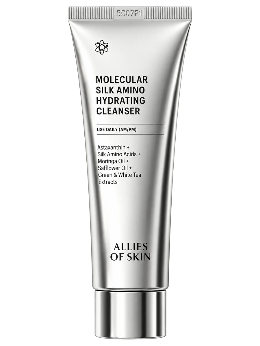 Allies of Skin Молекулярное очищающее средство с аминокислотами шелка Molecular Silk Amino Hydrating Cleanser 100 мл