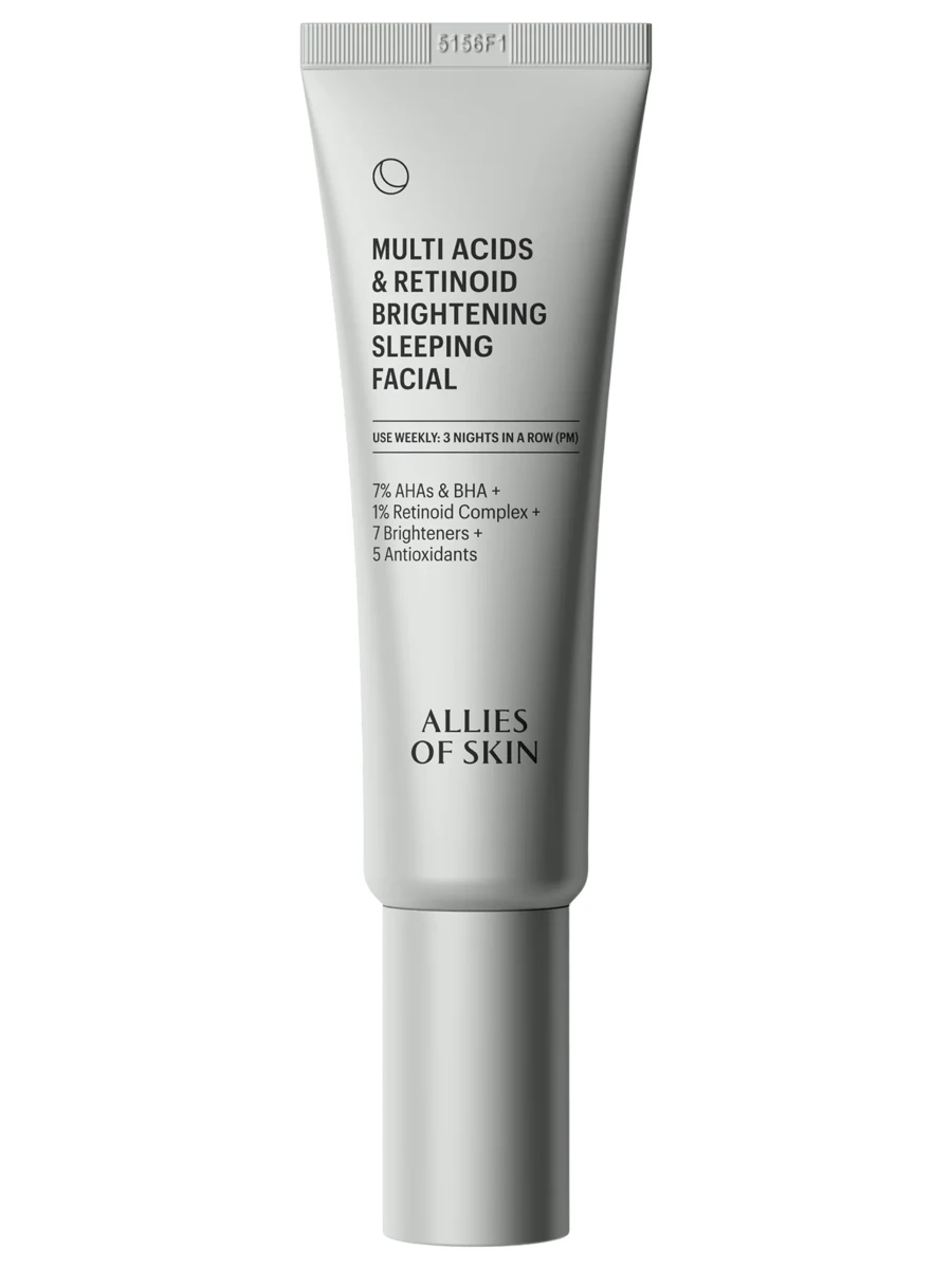 Allies of Skin Ночной мультикислотный пилинг для сияния Multi Acids & Retinoid Brightening Sleeping Facial 48 мл