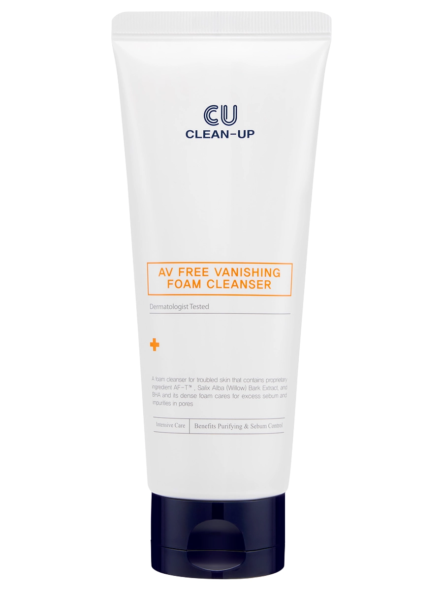 CU Skin Пенка для глубокого очищения пор и контроля жирности кожи Clean-Up AV FREE Vanishing Foam Cleanser 150 гр