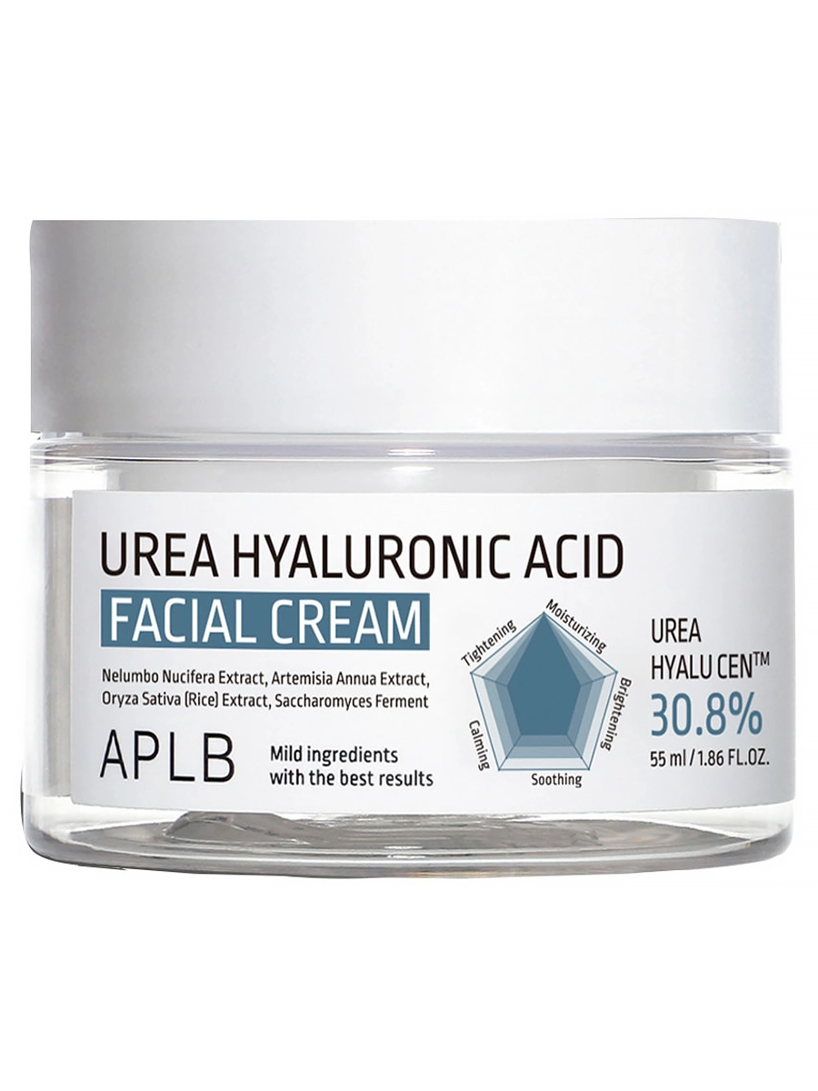 APLB Увлажняющий крем с мочевиной и гиалуроновой кислотой Urea Hyaluronic Acid Facial Cream 55 мл