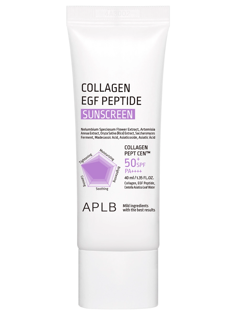 APLB Солнцезащитный крем с коллагеном и пептидом SPF50 Collagen EGF Peptide Sunscreen 40 мл