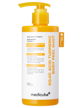 Medicube Осветляющая пилинг-скатка для тела с койевой кислотой Kojic Acid Turmeric Body Peel 280 мл