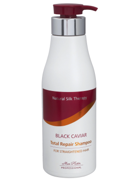 Mon Platin Professional Шампунь для выпрямленных волос с экстрактом чёрной икры Black Caviar Total Repair Shampoo 500 мл