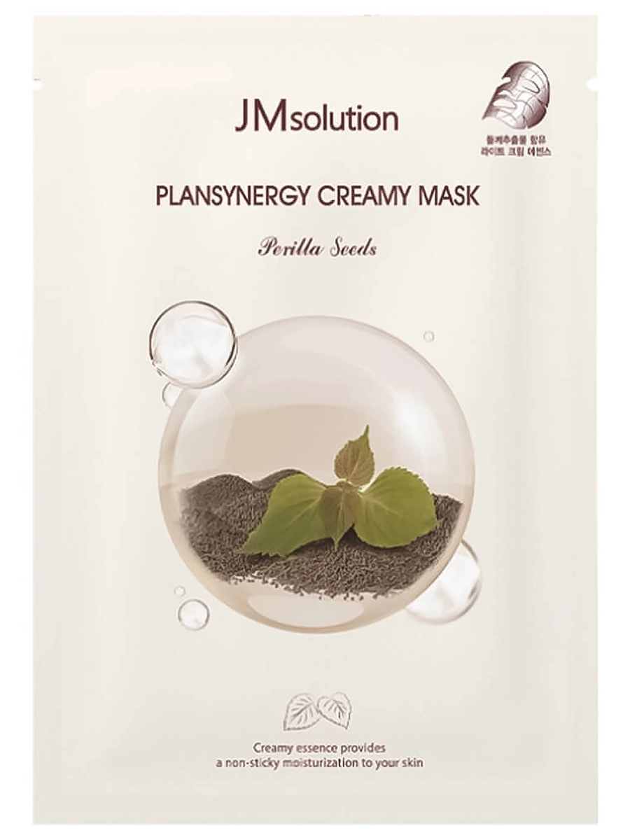 JMsolution Тканевая маска с семенами периллы для сияния кожи Perilla Seeds Plansynergy Creamy Mask 30 мл х 10 шт