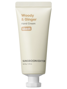 Sungboon Editor Парфюмированный крем для рук – древесина и имбирь Woody & Ginger Handcream 30 гр