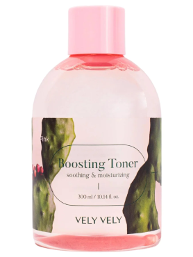 Vely Vely Увлажняющий тонер-бустер с экстрактом опунции Pink Boosting Toner 300 мл