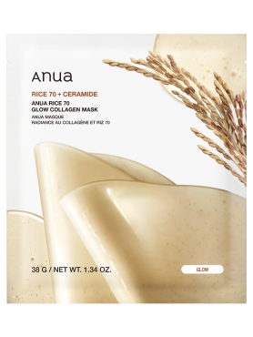 Anua Гидрогелевая маска с рисовой водой и коллагеном для сияния кожи Rice 70 Glow Collagen Mask 38 гр