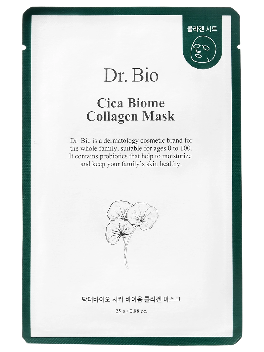 Dr. Bio Восстанавливающая тканевая маска с коллагеном Cica Biome Collagen Mask 25 гр