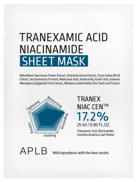APLB Осветляющая тканевая маска с транексамовой кислотой и ниацинамидом Tranexamic Acid Niacinamide Mask 25 мл х 10 шт