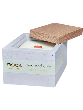 BOCA Аромасвеча в бетонном кашпо «Сухой лес, Древесина» One and Only Scented Candle 130 мл