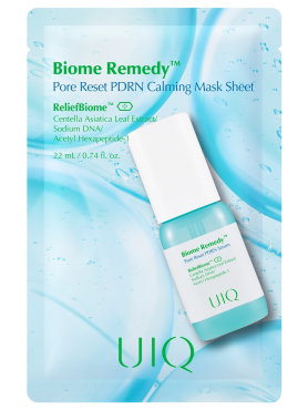 UIQ Охлаждающая маска с ПДРН для сужения пор Biome Remedy Pore Reset PDRN Calming Mask Sheet 22 мл