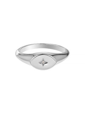 You jewel Кольцо Печатка Серебро (17-17,5)