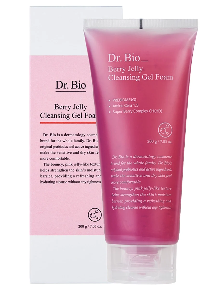 Dr. Bio Очищающий гель-желе для чувствительной кожи Berry Jelly Cleansing Gel Foam 200 гр