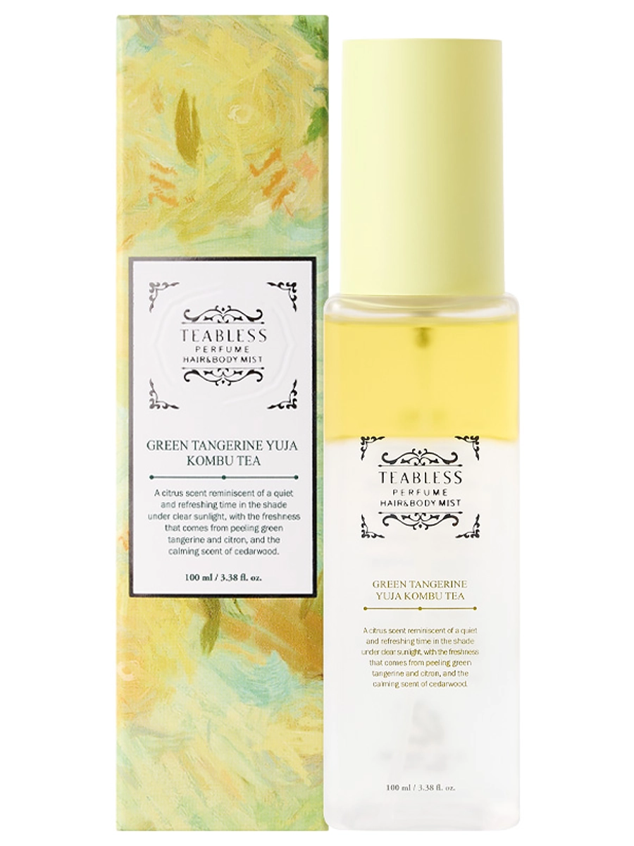 Teabless Парфюмированный мист для тела и волос с цитрусовым ароматом Green Tangerine Yuja Kombu Tea Perfume Hair&Body Mist 100 мл