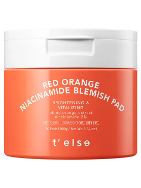 T'else Осветляющие пэды с витамином С и 2% ниацинамида Red Orange Niacinamide Blemish Pad 70 шт