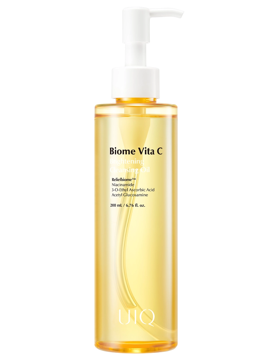 UIQ Лёгкое гидрофильное масло с витамином С для сияния кожи Biome Vita C Brightening Cleansing Oil 200 мл