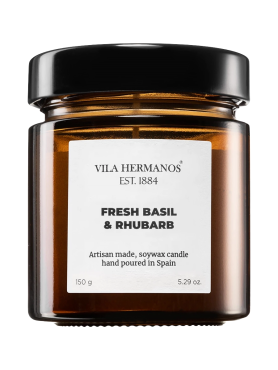 Vila Hermanos Ароматическая свеча «Свежий базилик и ревень» Apothecary Fresh Basil & Rhubarb Candle 150 мл