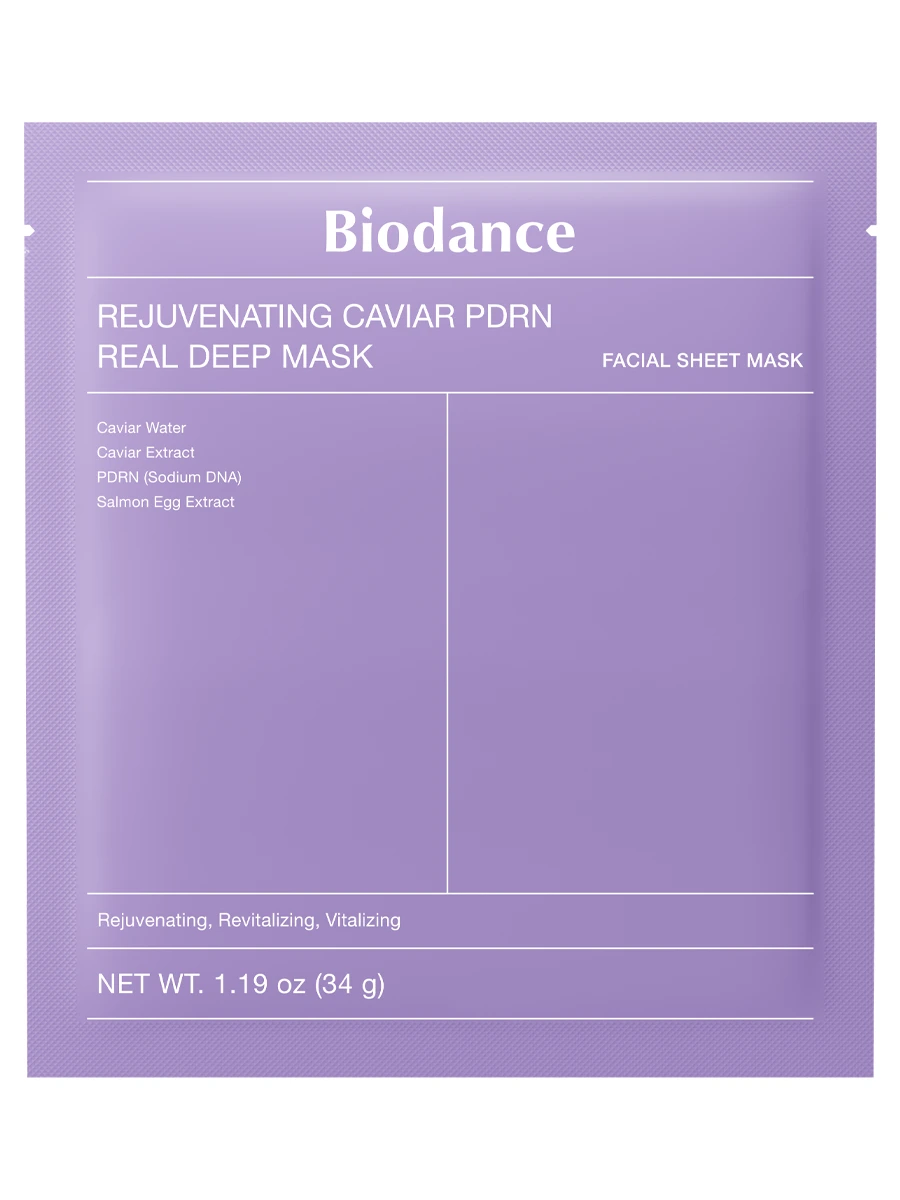 Biodance Омолаживающая гидрогелевая маска с ПДРН и икрой Rejuvenating Caviar PDRN Real Deep Mask 34 гр