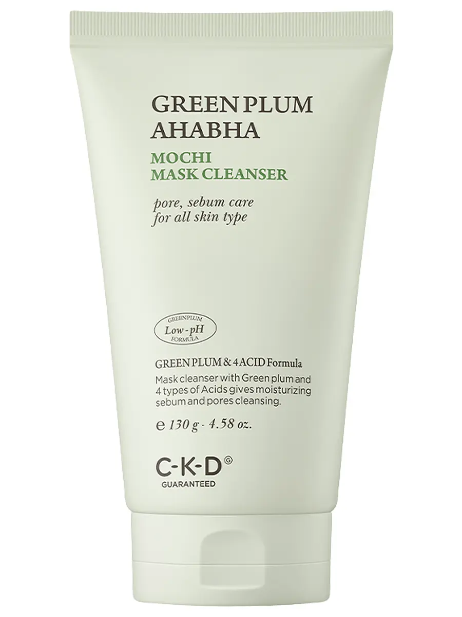 CKD Очищающая маска-пенка для умывания с экстрактом зеленой сливы Green Plum AHA BHA Mochi Mask Cleanser 130 гр