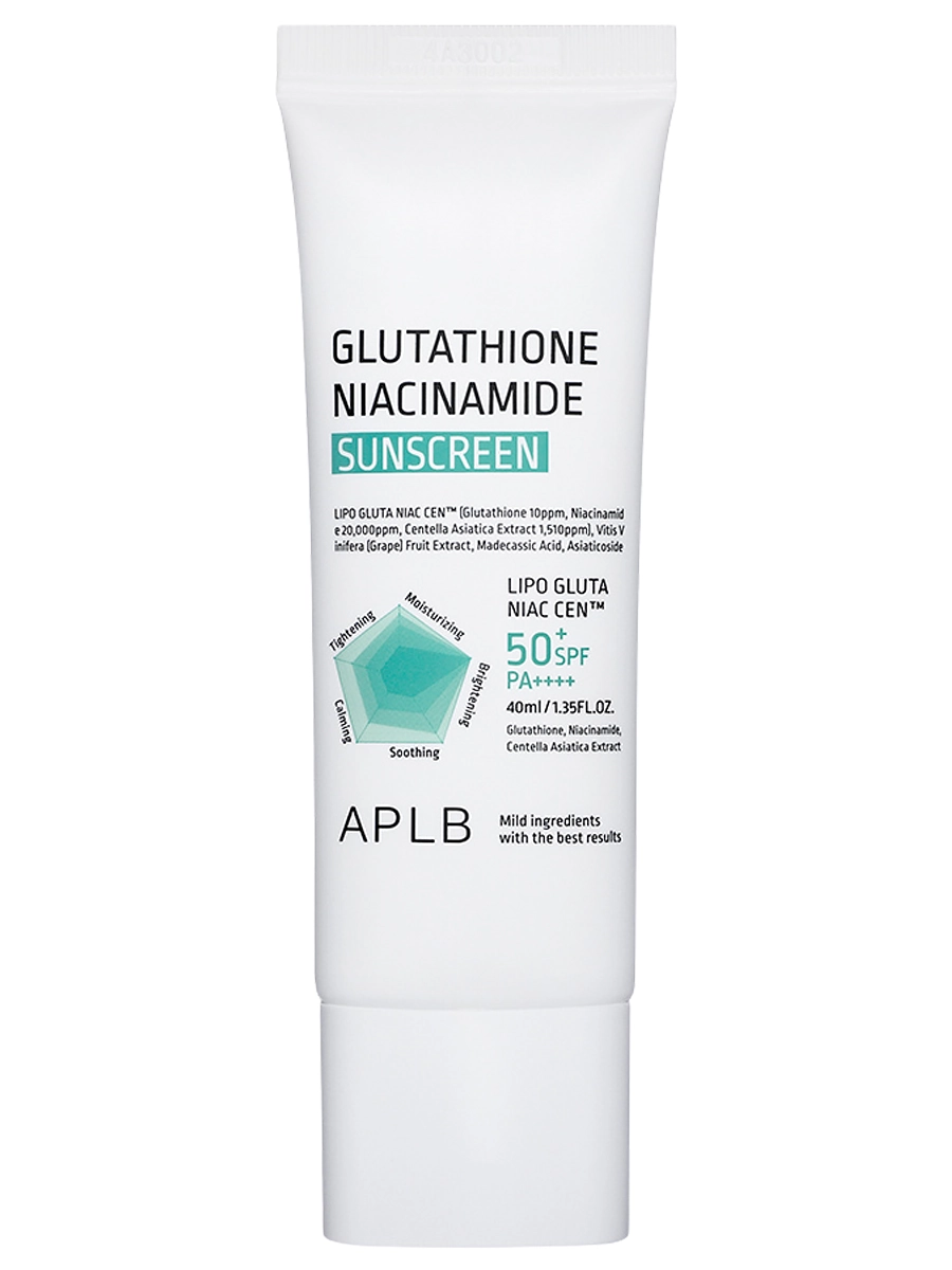 APLB Солнцезащитный крем с глутатионом и ниацинамидом SPF50 Glutathione Niacinamide Sunscreen 40 мл