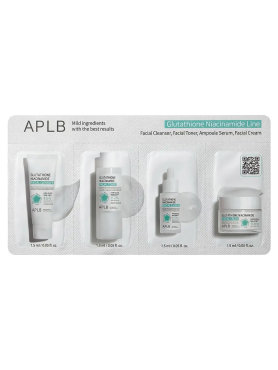 APLB Набор саше: пенка + тонер + сыворотка + крем Glutathione Niacinamide Skin Care Sachet Set 1.5 мл х 4 шт