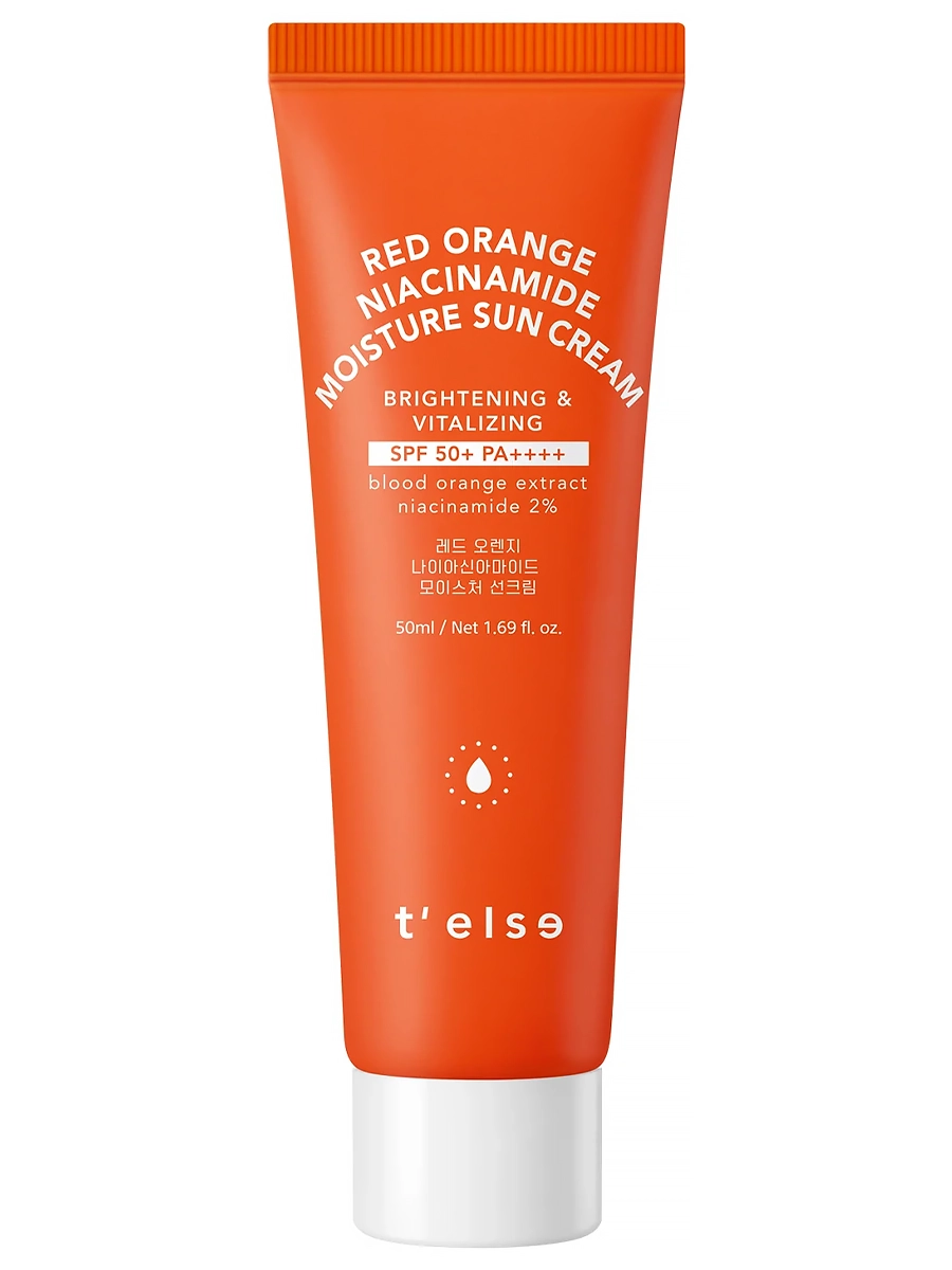 T'else Солнцезащитный крем с 2% ниацинамида и экстрактом красного апельсина SPF50 Red Orange Niacinamide Moisture Sun Cream 50 мл
