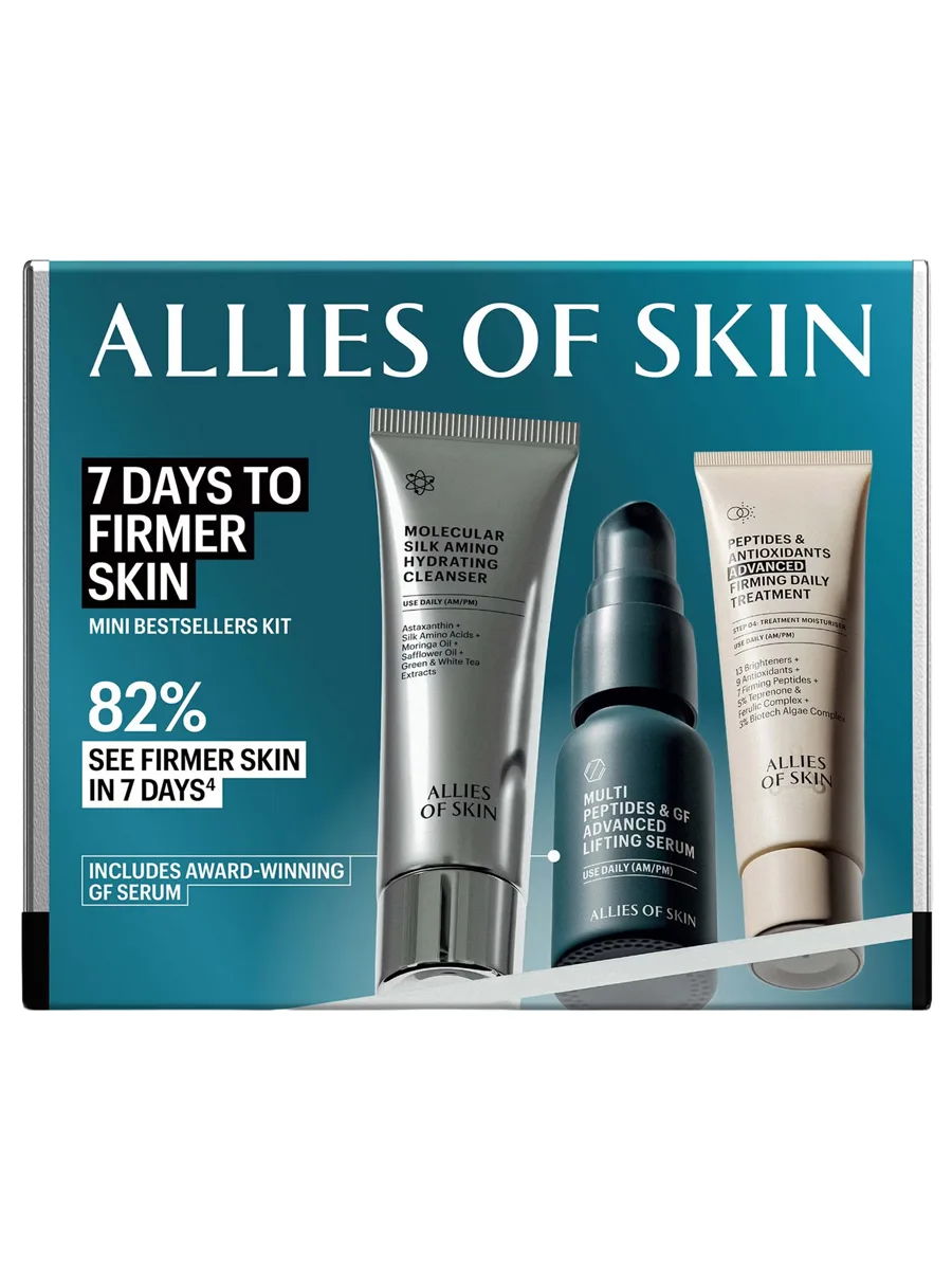 Allies of Skin Набор для упругости кожи: очищение + сыворотка + крем 7 Days to Firmer Skin Kit 25+7+12 мл