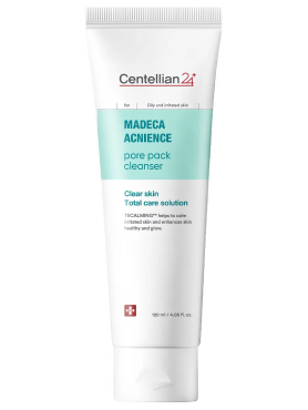 Centellian24 Глиняная маска-пенка для экспресс очищения пор Madeca Acnience Pore Pack Cleanser 120 мл