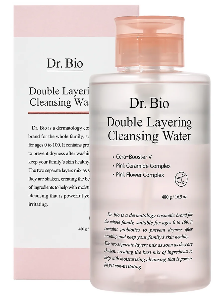 Dr. Bio Двухфазная мицеллярная вода для снятия макияжа Double Layering Cleansing Water 480 гр