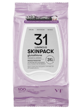VT Cosmetics Тонер-пэды с глутатионом для подготовки кожи к макияжу 31 Luminous Skin Pack 100 шт