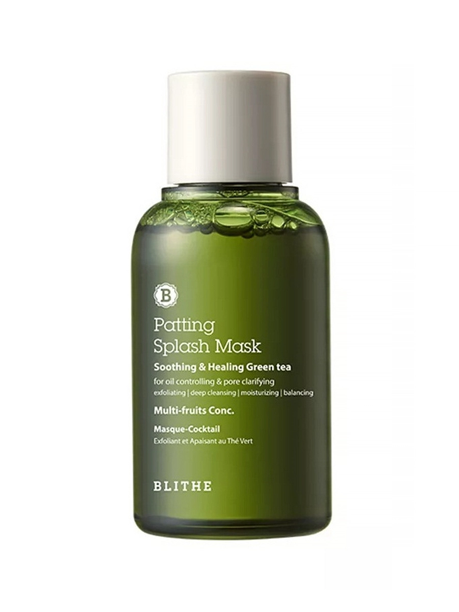 Blithe Сплэш-маска с зеленым чаем для восстановления и успокоения кожи Soothing & Healing Green Tea Patting Splash Mask 70 мл