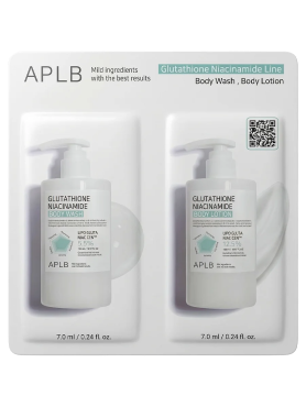 APLB Набор пробников: гель для душа + лосьон для тела Glutathione Niacinamide Body Care Sachet Set 7 мл х 2 шт