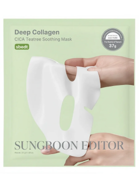 Sungboon Editor Успокаивающая гидрогелевая маска Deep Collagen Cica Teatree Soothing Mask 37 гр