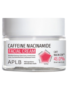 APLB Крем с кофеином и ниацинамидом от отёков и усталости Caffeine Niacinamide Facial Cream 55 мл