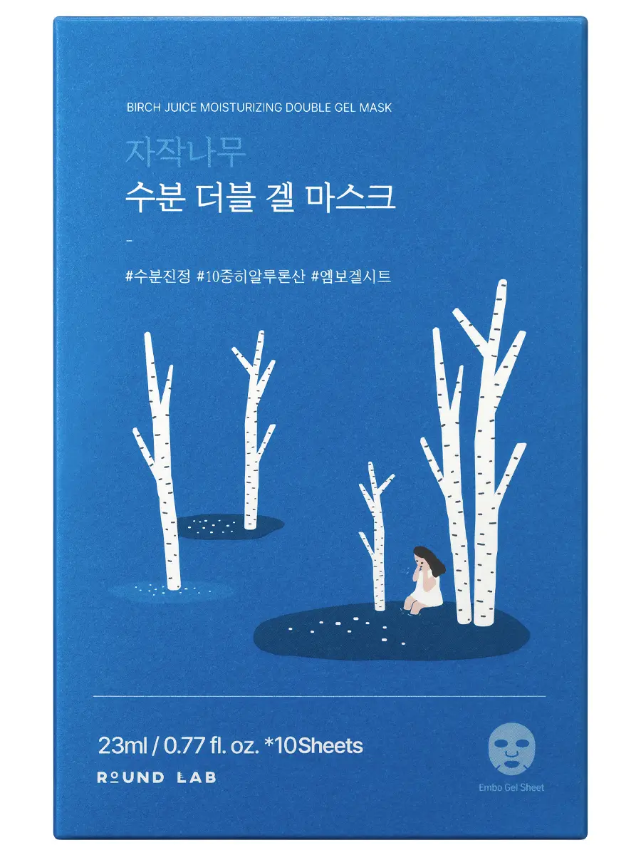 Round Lab Увлажняющая гелевая маска с березовым соком Birch Juice Moisturizing Double Gel Mask 23 мл х 10 шт