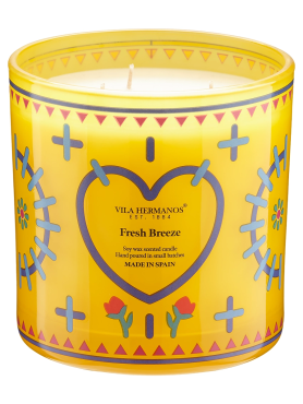Vila Hermanos Ароматическая свеча «Лимон, бергамот, зелень» 70's Fresh Breeze Candle 500 гр