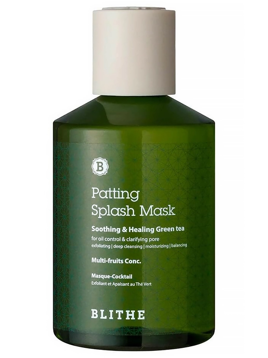 Blithe Сплэш-маска с зеленым чаем для восстановления и успокоения кожи Soothing & Healing Green Tea Patting Splash Mask 150 мл
