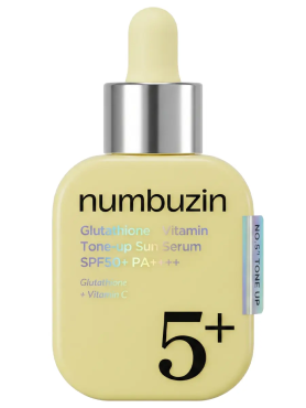Numbuzin Солнцезащитная сыворотка с глутатионом SPF50+ PA++++ No.5+ Glutathione Vitamin Tone-up Sun Serum 30 мл