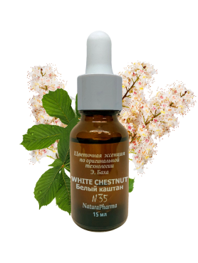 NaturaPharma Цветочная эссенция Баха №35 Белый каштан – Цветок мыслей White Chestnut 15 мл