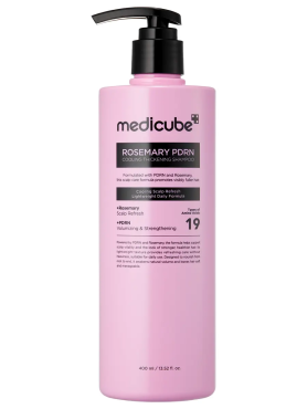 Medicube Охлаждающий шампунь для густоты волос с ПДРН и розмарином Rosemary PDRN Cooling Thickening Shampoo 400 мл
