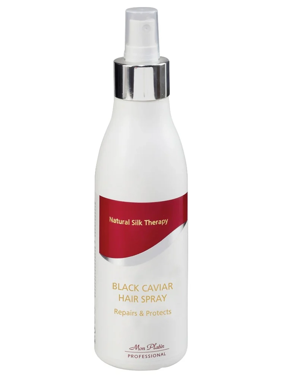 Mon Platin Professional Защитный спрей для волос с экстрактом икры и протеинами шёлка Black Caviar Hair Spray Repairs & Protects 250 мл