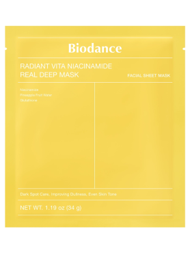 Biodance Осветляющая гидрогелевая маска с витаминным комплексом Radiant Vita Niacinamide Real Deep Mask 34 гр
