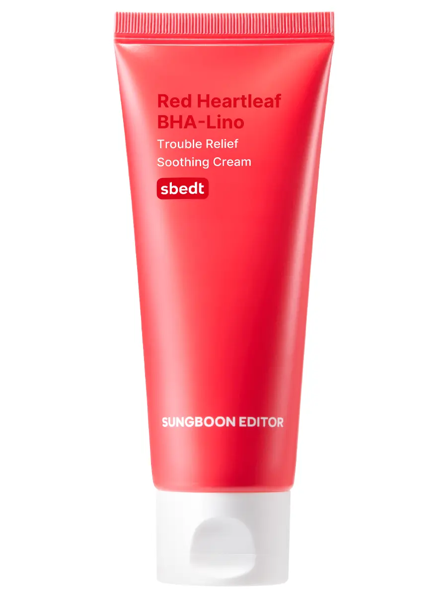 Sungboon Editor Успокаивающий крем с салициловой кислотой и красной хауттюйнией Red Heartleaf BHA-Lino Trouble Relief Soothing Cream 50 мл